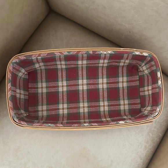 Longaberger 2001 Pumpkin Patch Basket with Lid & Bread Basket Orchard Park Plaid - Picture 11 of 16